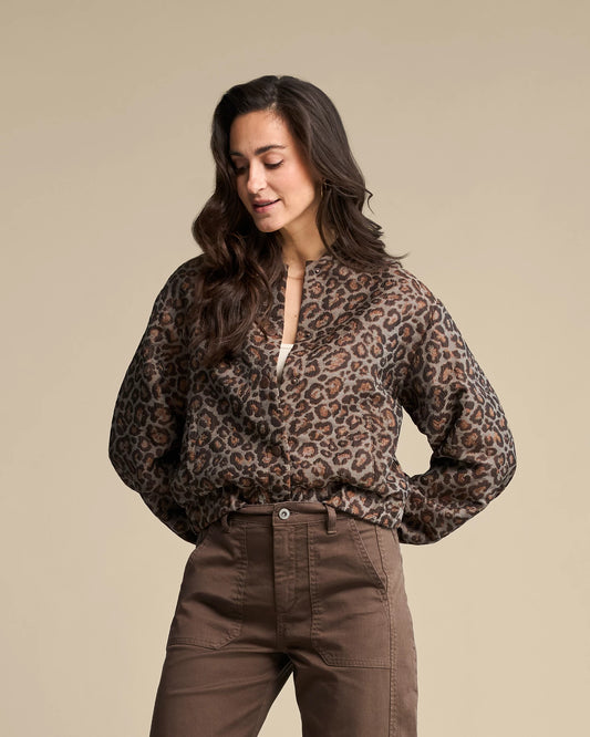 Bomber Jacquard Lurex Grey Brown