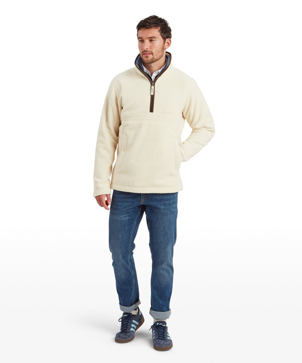 Berkeley Retro Quarter Zip Fleece Ecru