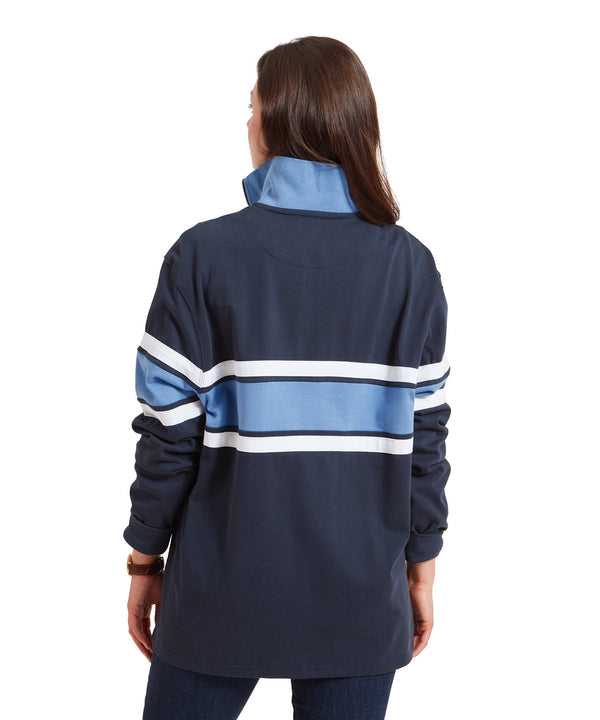 Unisex Exmouth Heritage Quarter Zip Petrol Blue