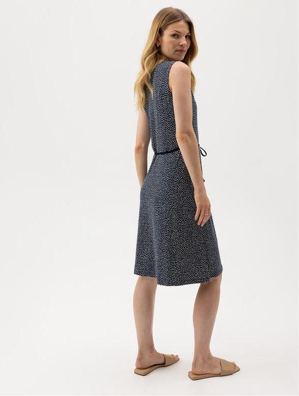 Esther Dress Navy/Off White (Dot)