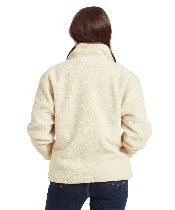 Berkeley Retro Quarter Zip Fleece Ecru