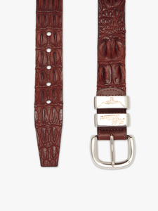 Saltwater Crocodile Belt - Mens 1.5” Tan