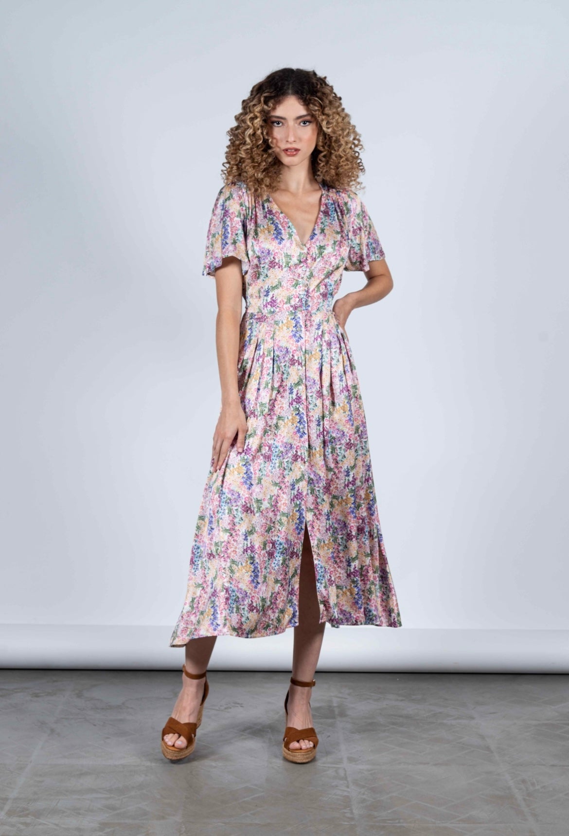 Alina Dress Colourful Flowers