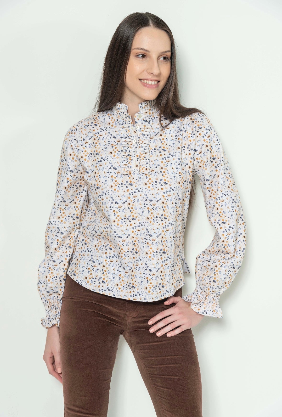 Aurora Gold Flowers Blouse