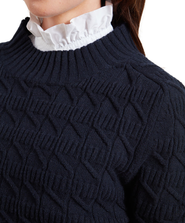 Sandsend Cable Jumper Navy