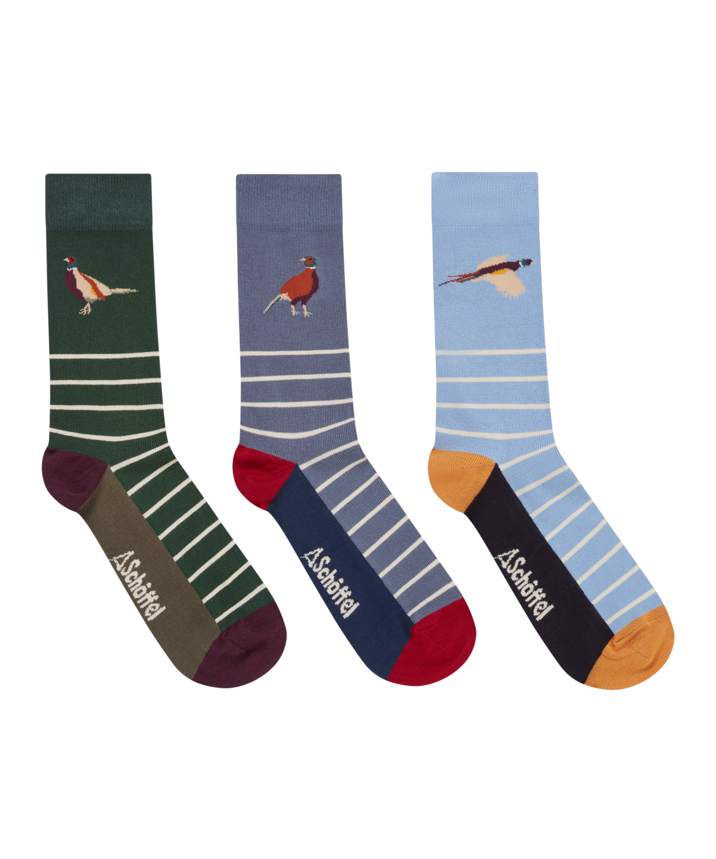 Men's Bamboo Sock (Box Of 3) Pheasant Mix