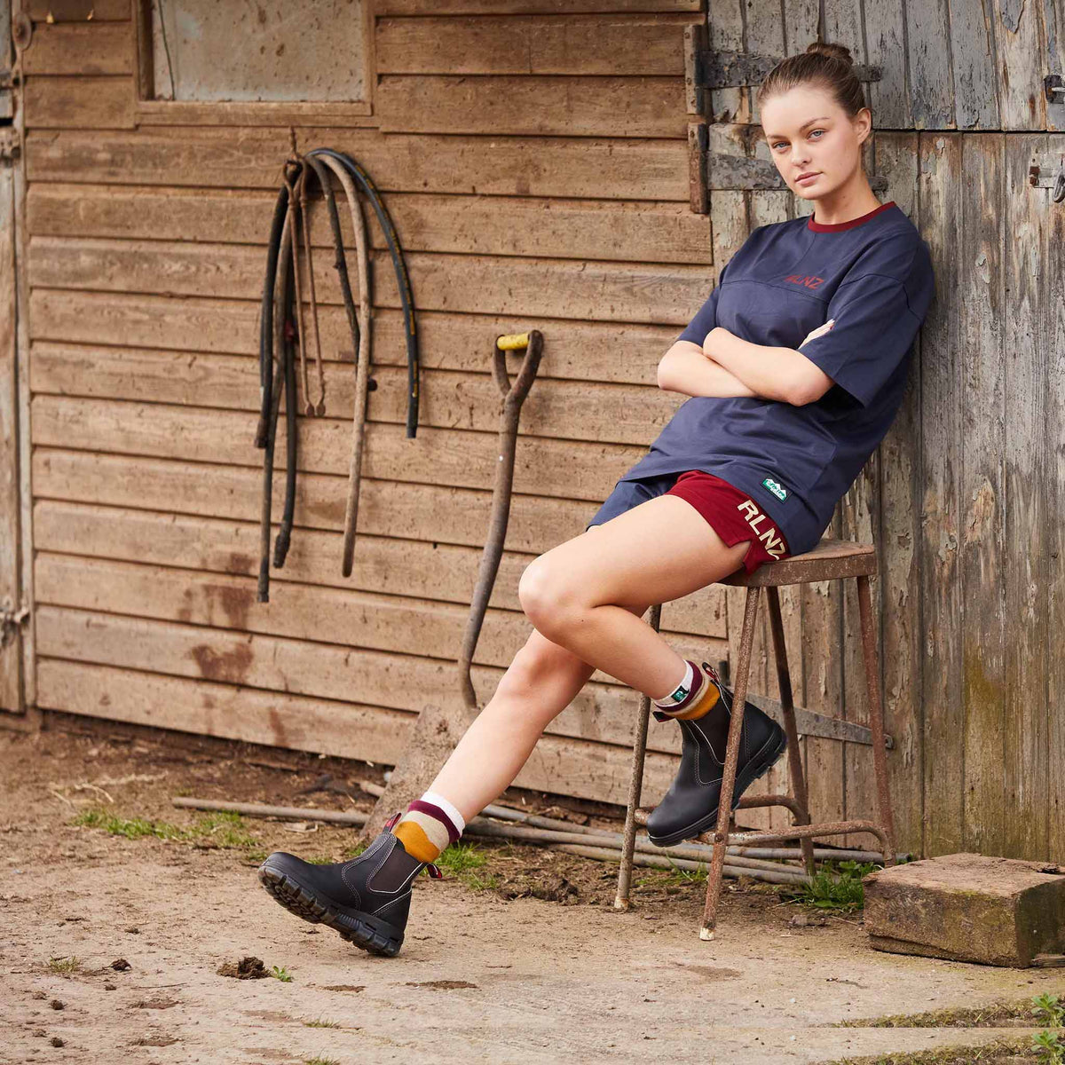 Unisex Hose Down T Shirt Navy
