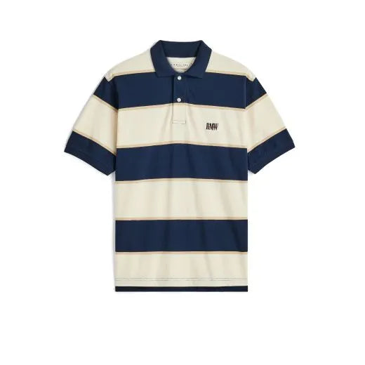 Balmain tripe Polo Ecru/Navy