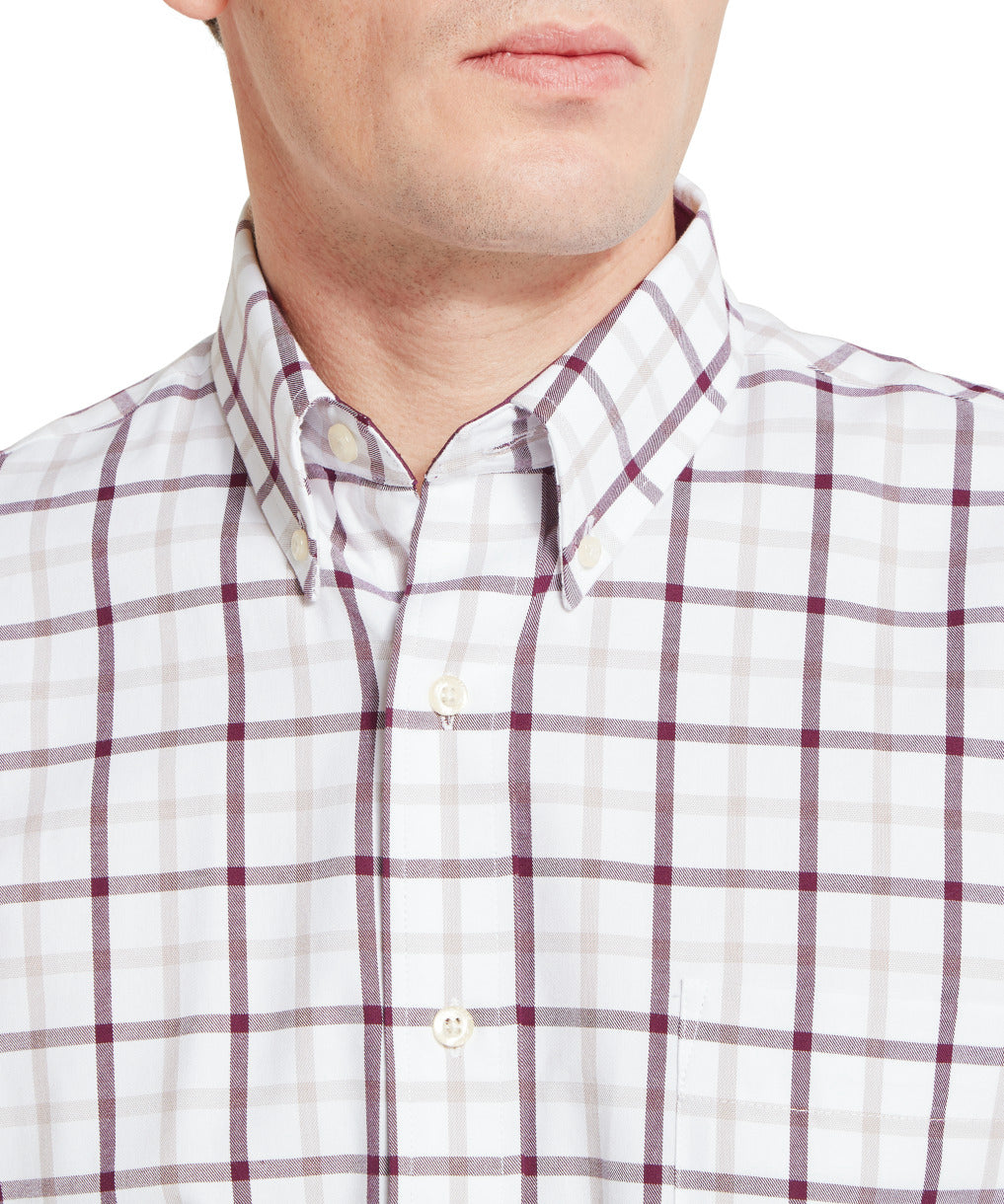 Brancaster Classic Shirt Beetroot Check