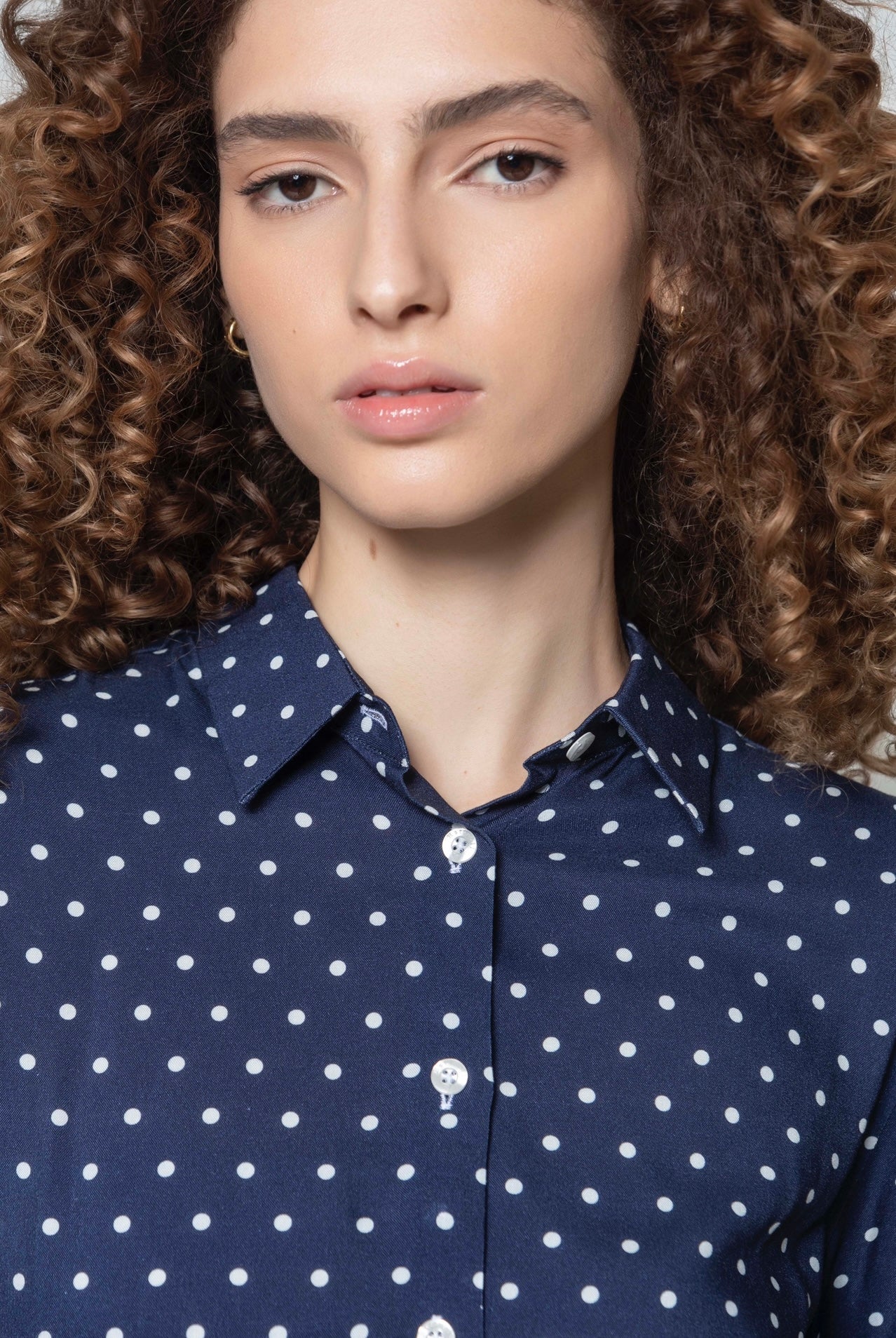 Lydia Navy Polka Dots