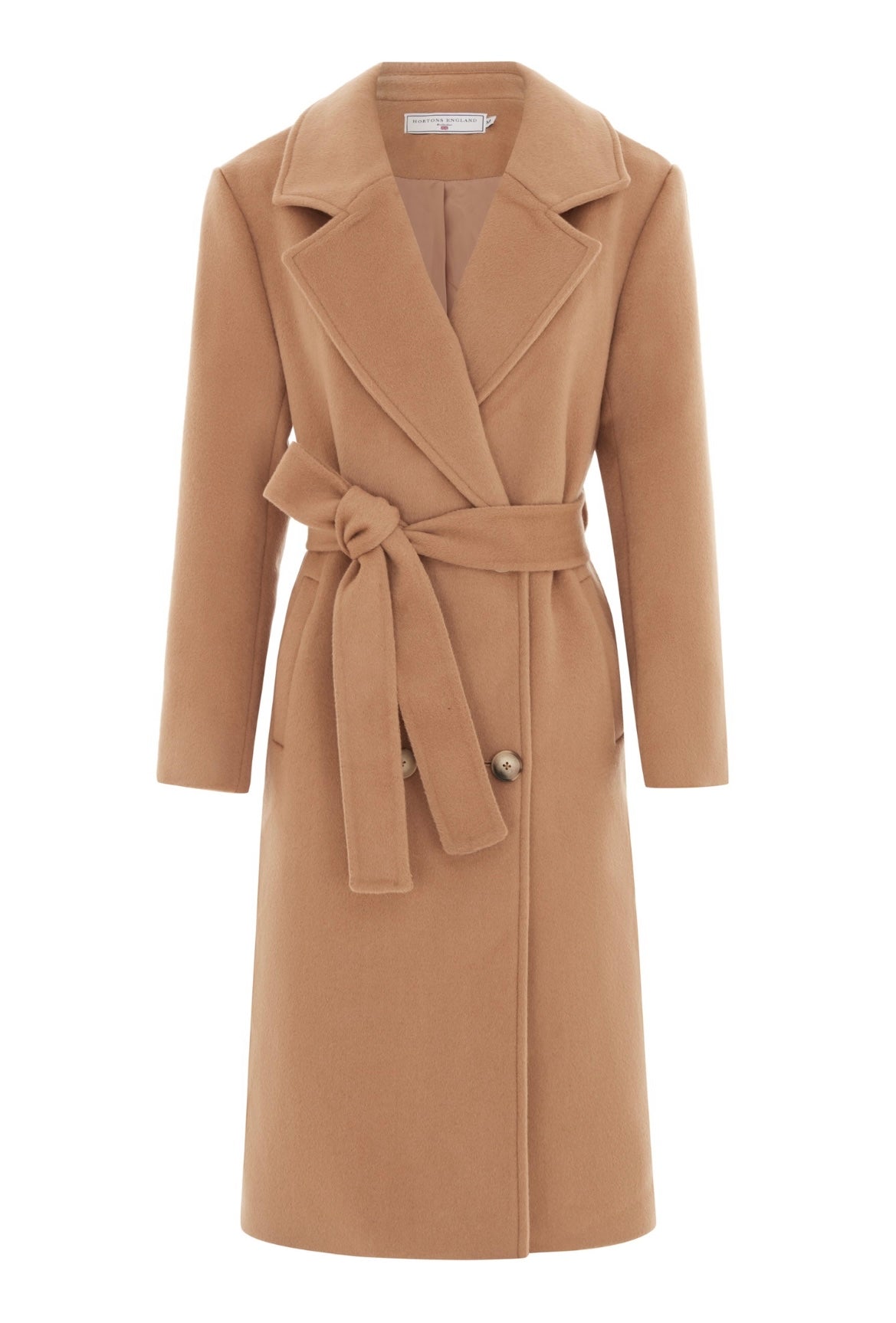 Highgrove Cashmere Coat In Tan