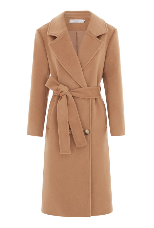Highgrove Cashmere Coat In Tan