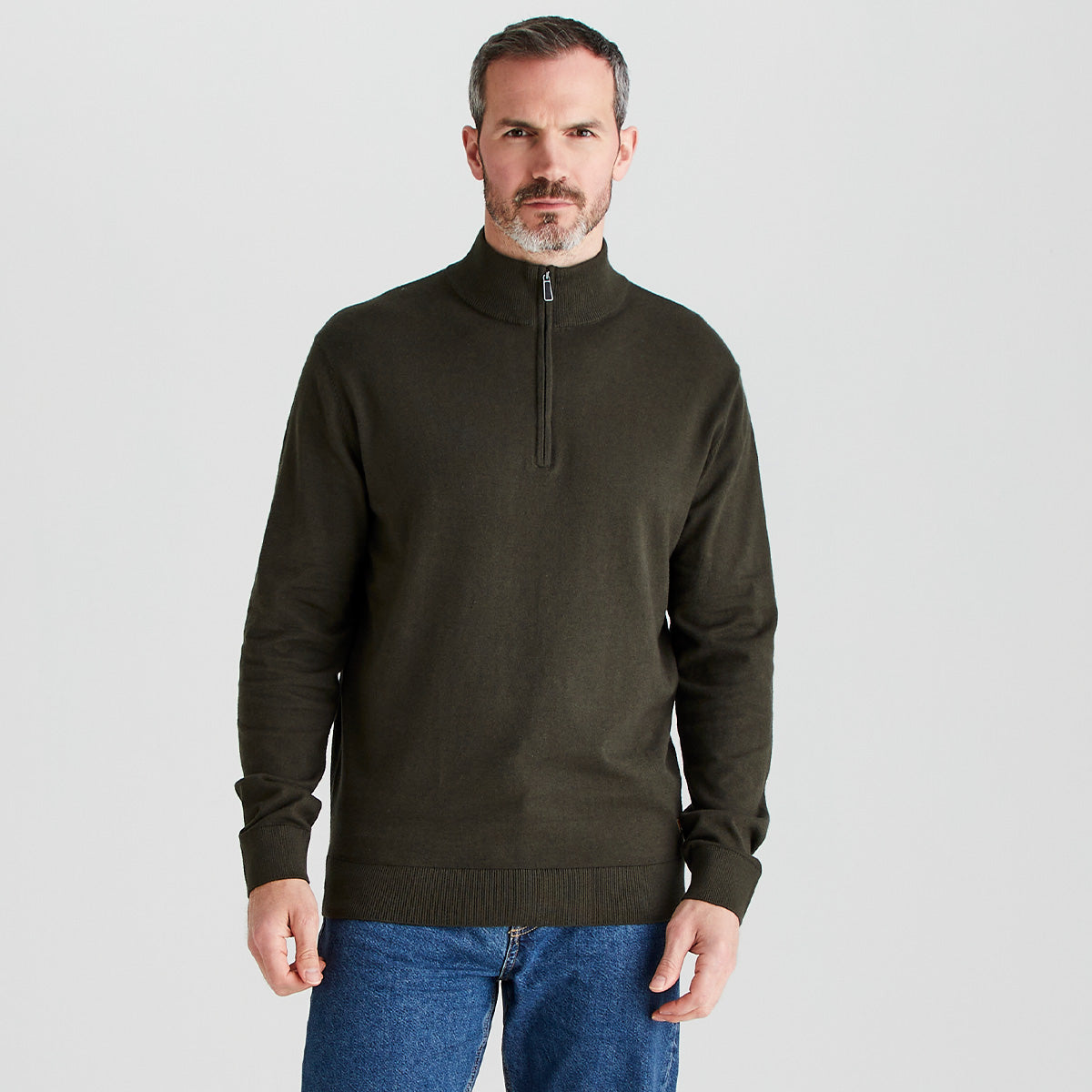 Men’s Hartland 1/4 Zip Knit Deep Forest
