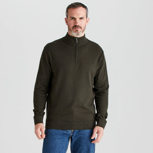 Men’s Hartland 1/4 Zip Knit Deep Forest