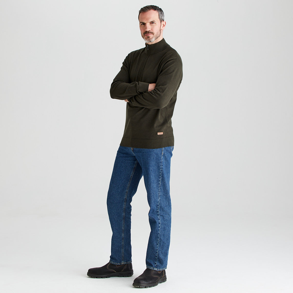 Men’s Hartland 1/4 Zip Knit Deep Forest