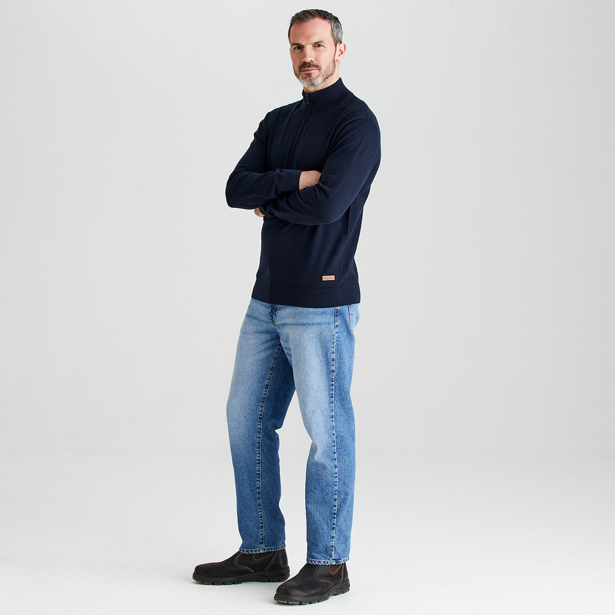 Men’s Hartland 1/4 Zip Knit Navy