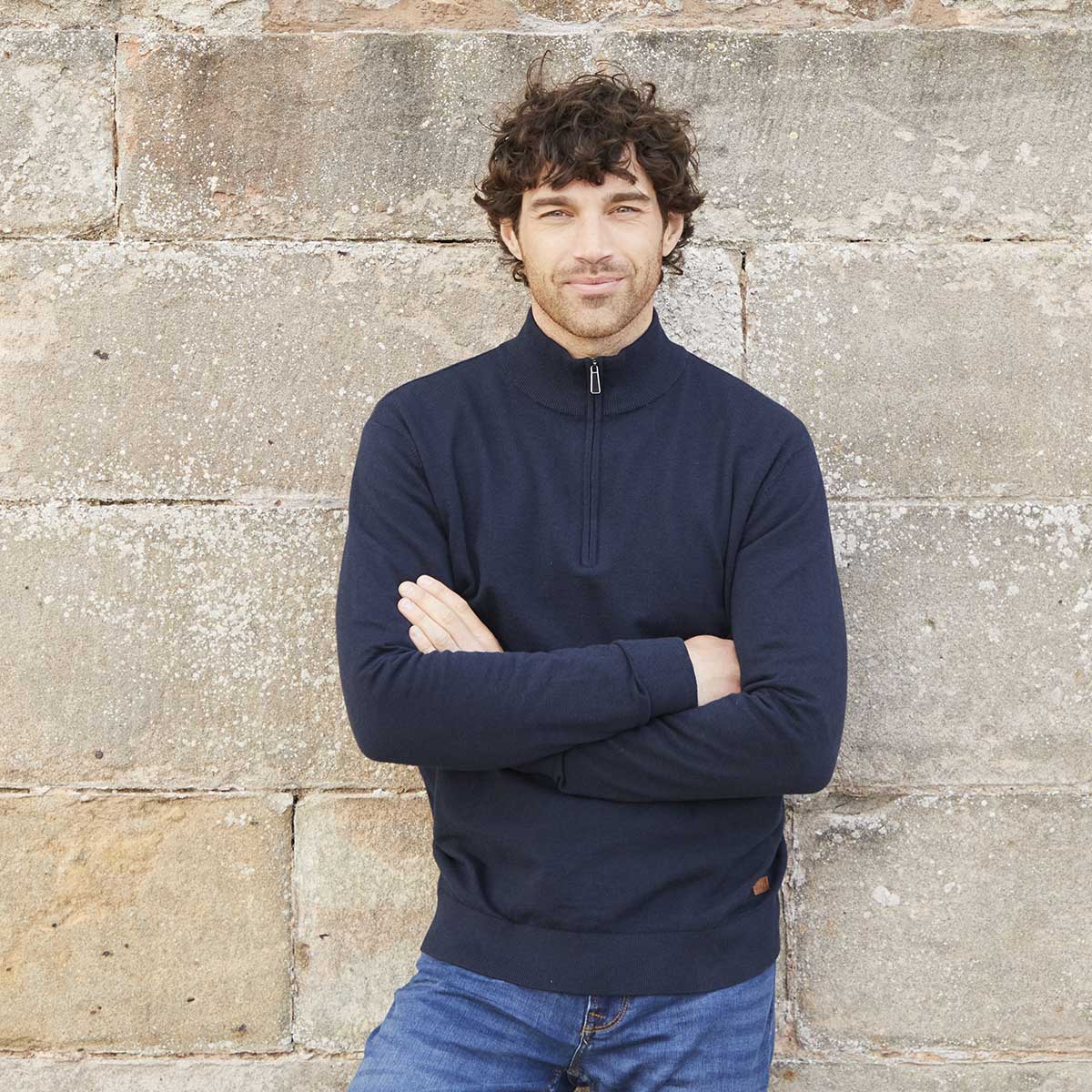 Men’s Hartland 1/4 Zip Knit Navy