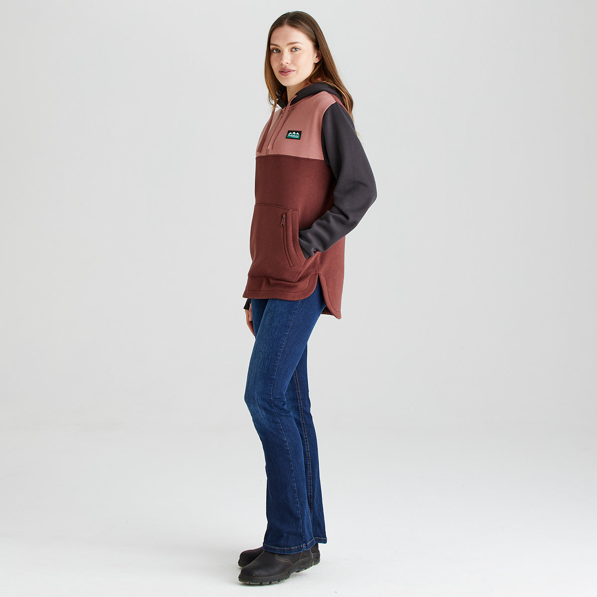 Women’s Tribe Hoodie Oxblood Tri Colour