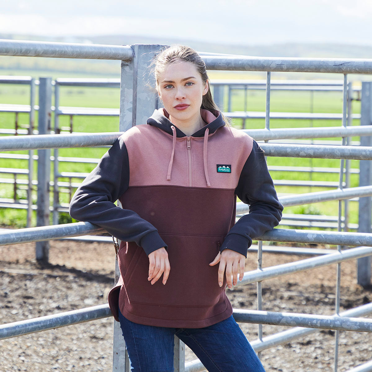 Women’s Tribe Hoodie Oxblood Tri Colour