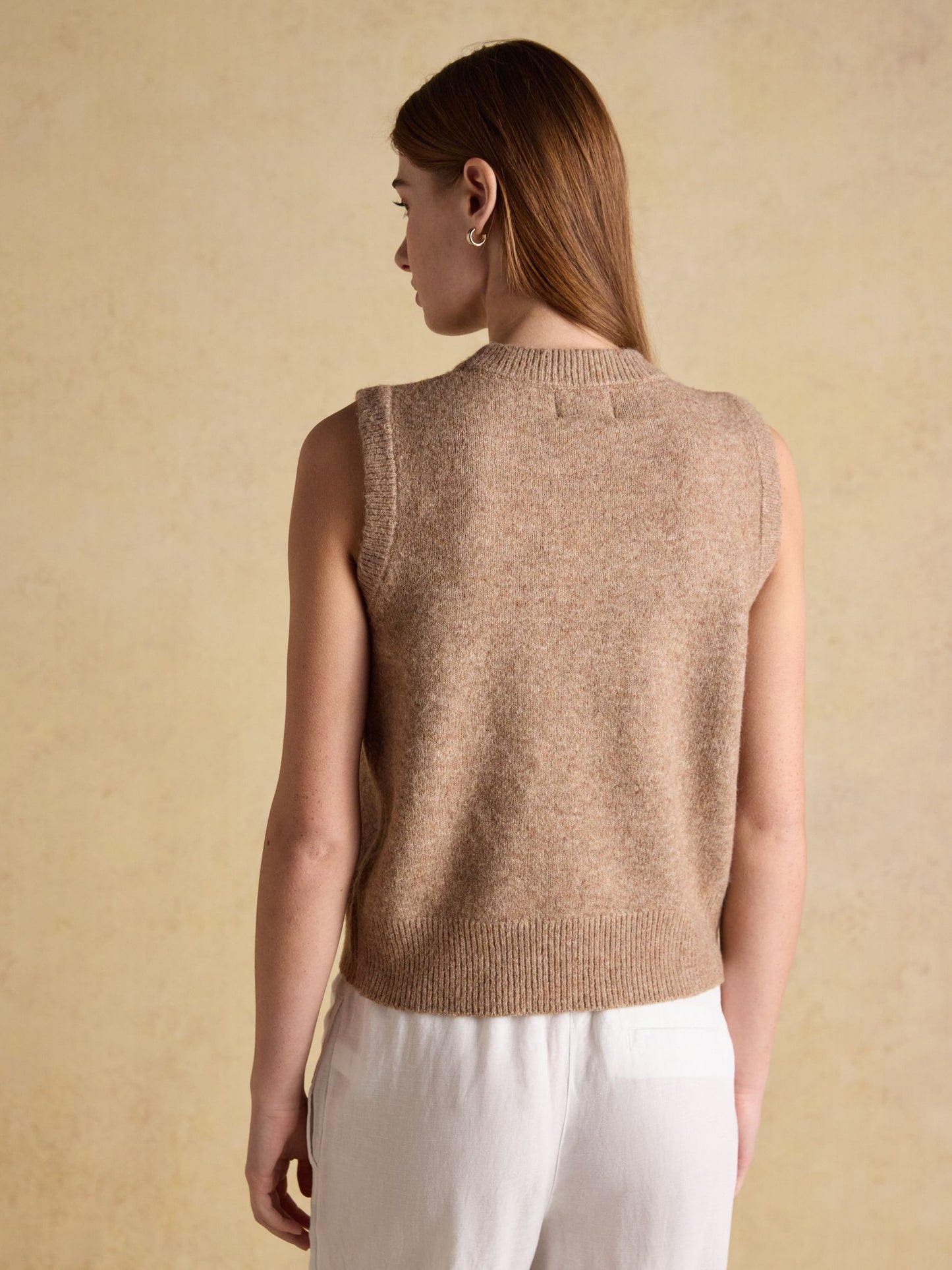 Holly Tan Knitted Vest
