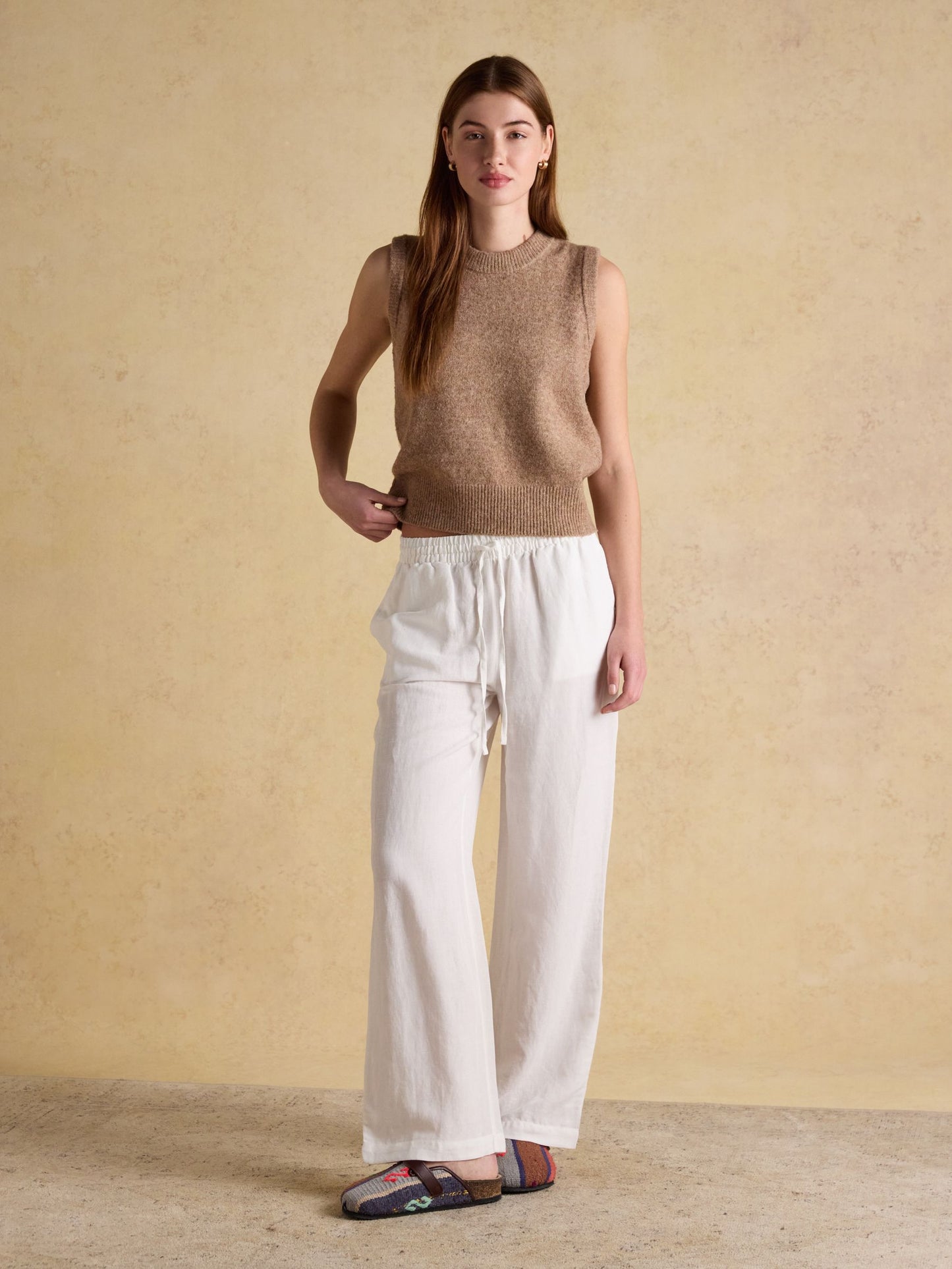 Holly Tan Knitted Vest