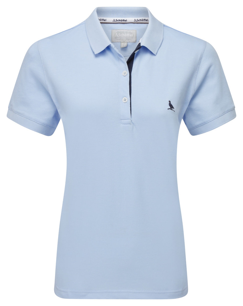 Ladies St Ives Polo Shirt Sky Blue