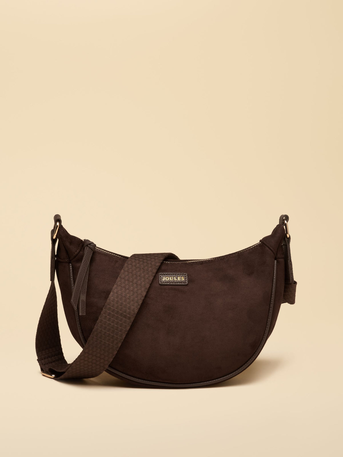 Suedette Chocolate Brown Moon Cross Body bag