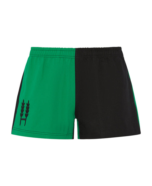 Green/Black Harlequin shorts