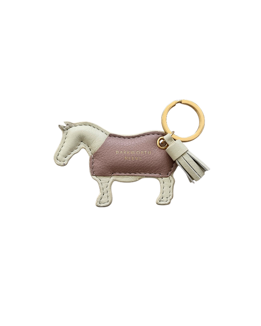 Milton Pony Keyring Grey & Rose