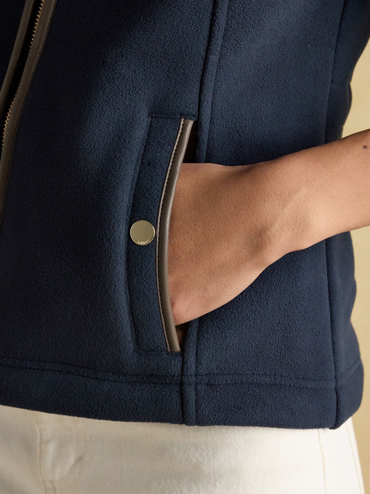 Heritage Navy Blue Fleece Gilet