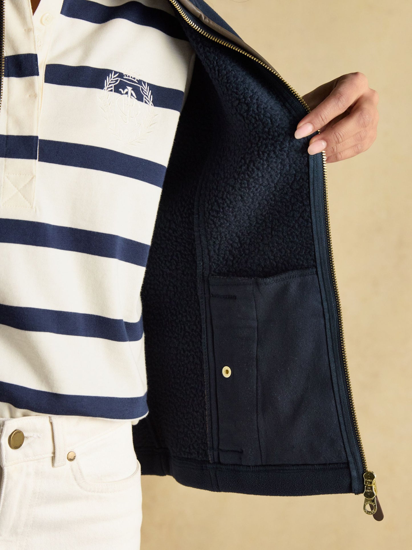 Heritage Navy Blue Fleece Gilet