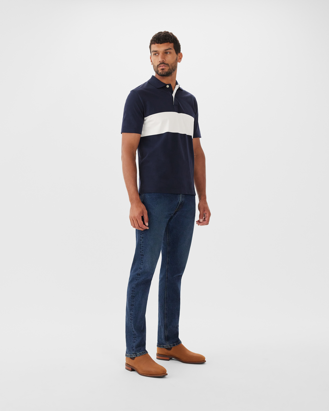 Colebrook Polo Navy/White