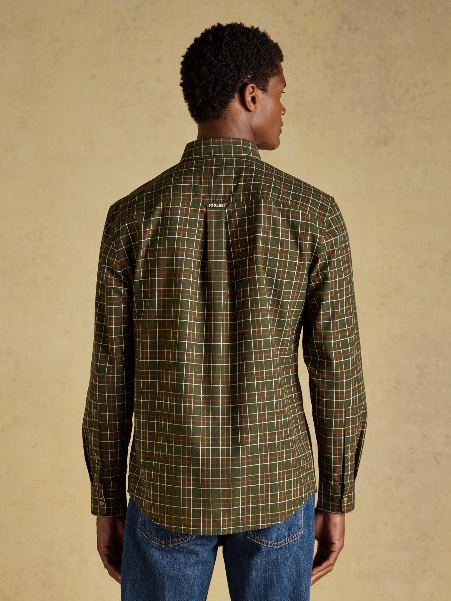 Green Checked Classic Fit Cotton Oxford Shirt