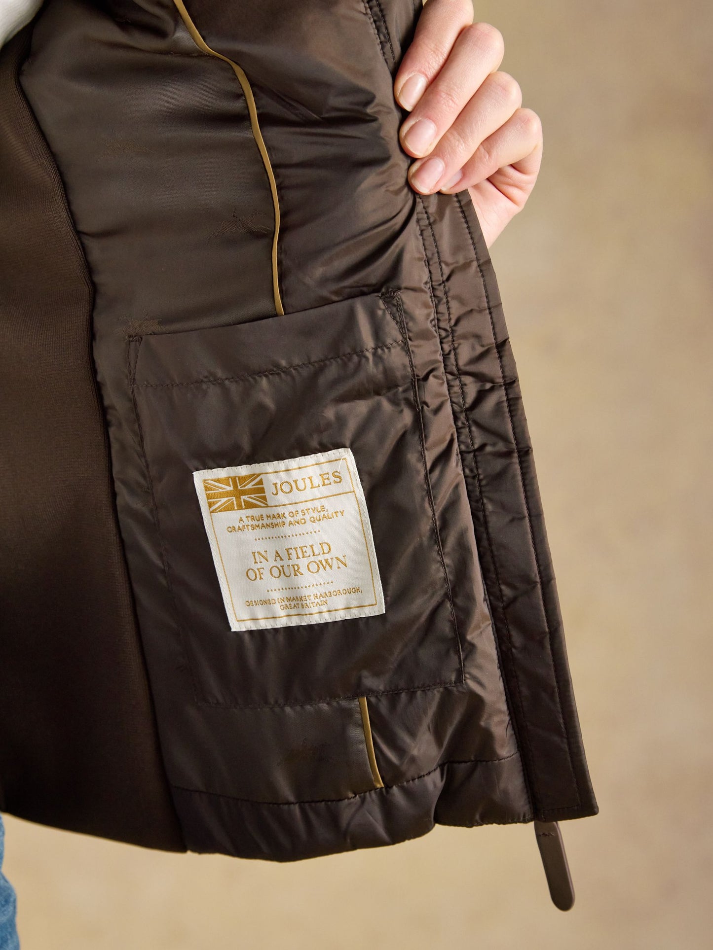 Braemar Luxe Chocolate Brown Showerproof Diamond Quilted Gilet