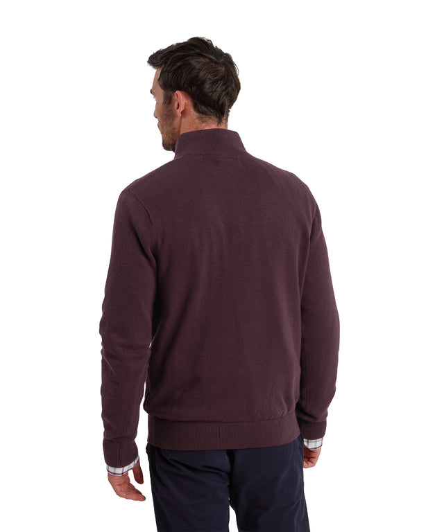 Calton Cotton Cashmere Quarter Zip Jumper