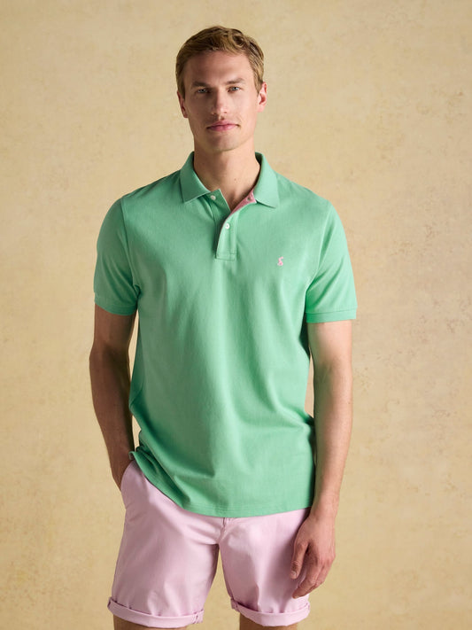 Woody Light Green Cotton Pique Polo Shirt