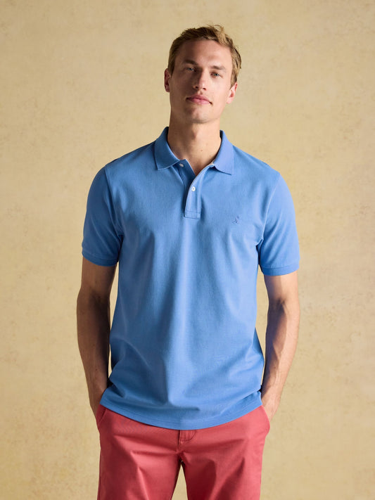 Woody Light Blue Cotton Pique Polo Shirt