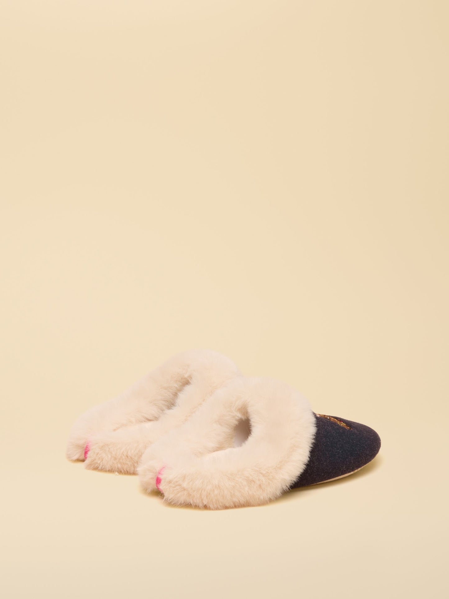 Slippet Luxe Navy Horse Slipper