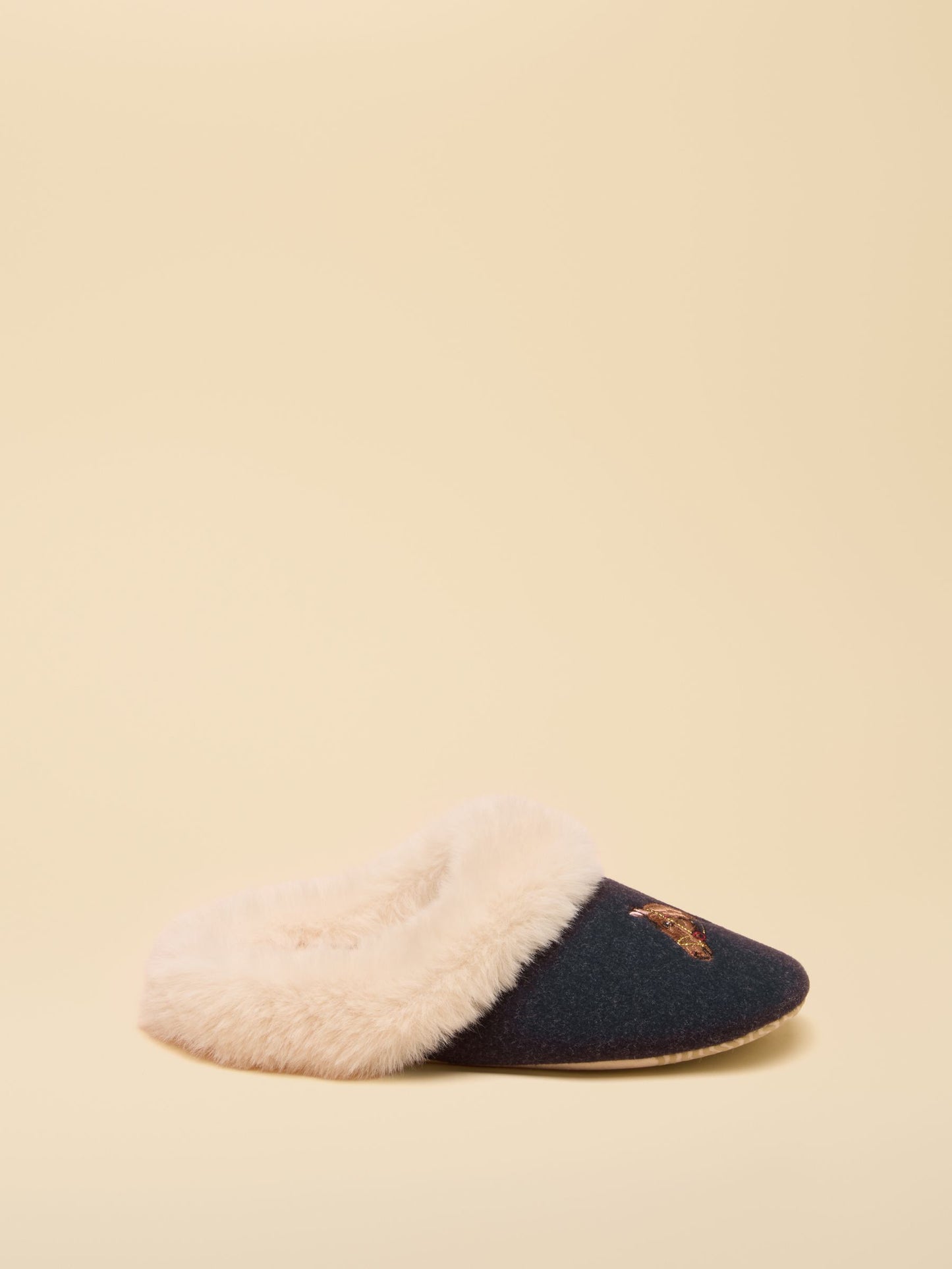 Slippet Luxe Navy Horse Slipper