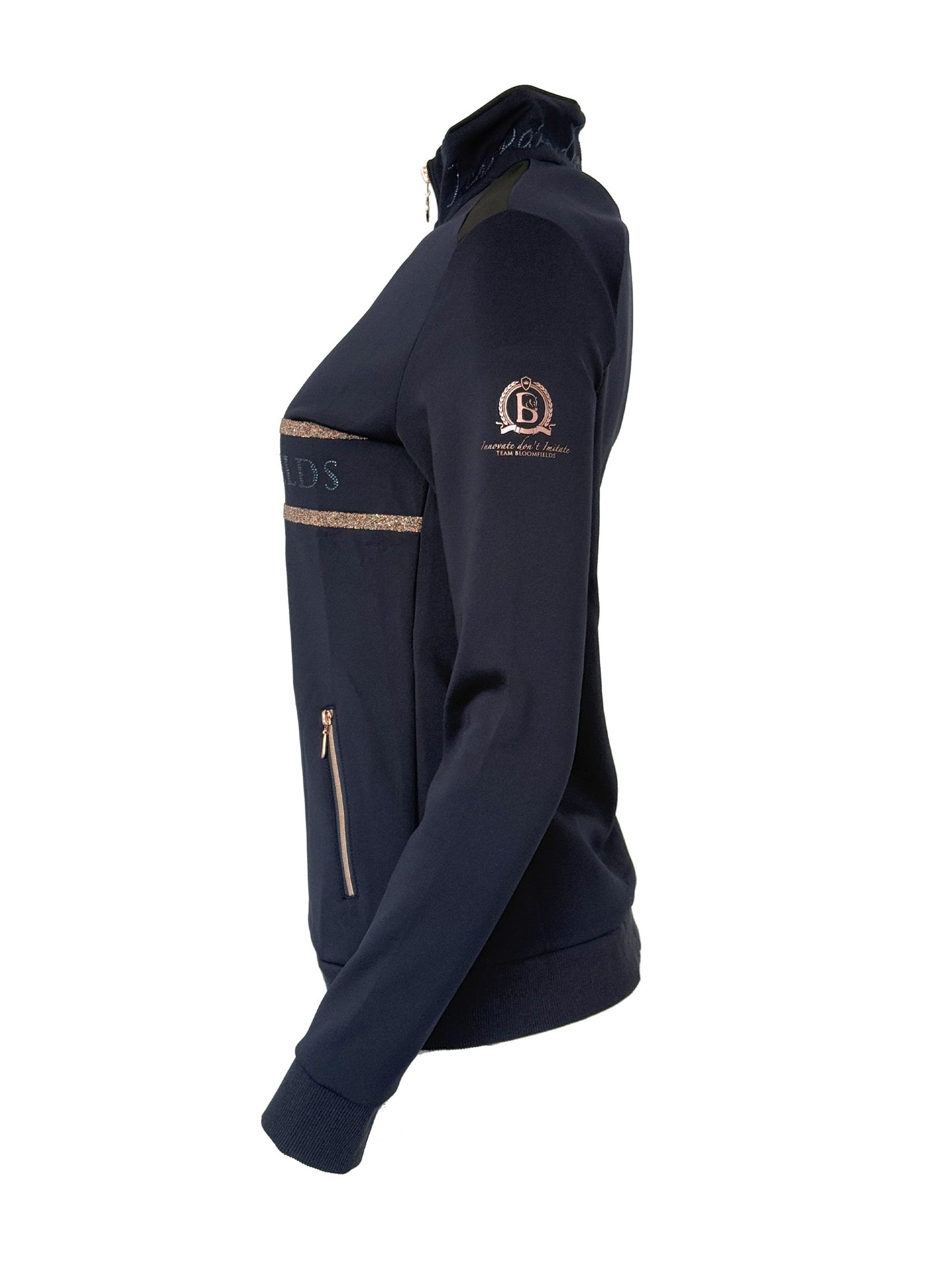 Camille Crystal Navy Quarter Zip