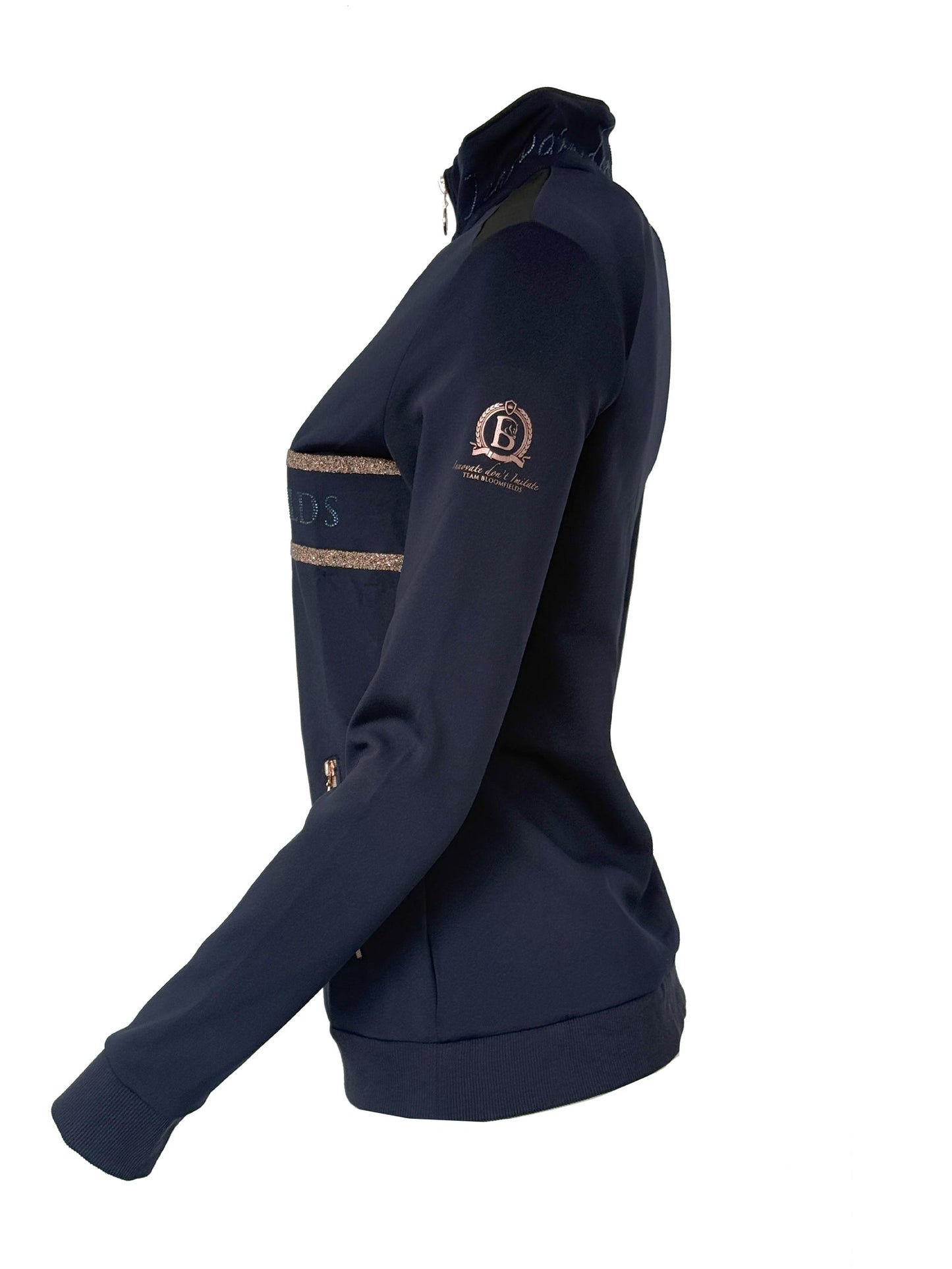 Camille Crystal Navy Quarter Zip
