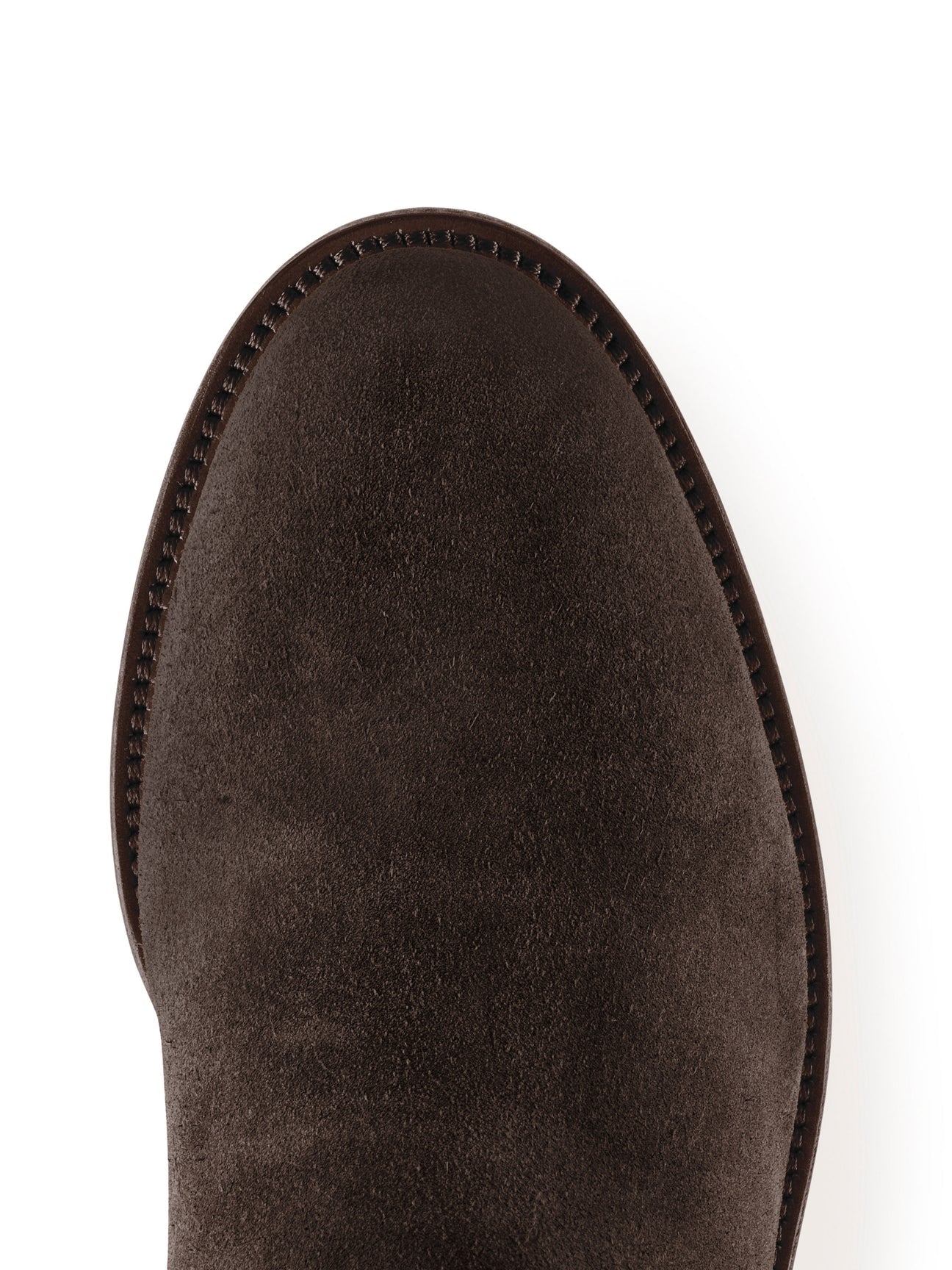 The Regina
Women's Tall Heeled Boot - Chocolate Suede, Narrow Calf
