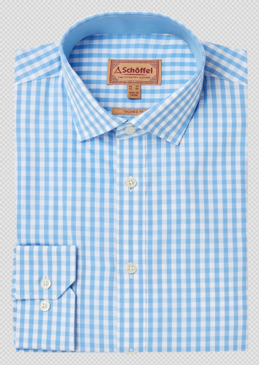 Thorpeness Tailored Shirt Blue Check