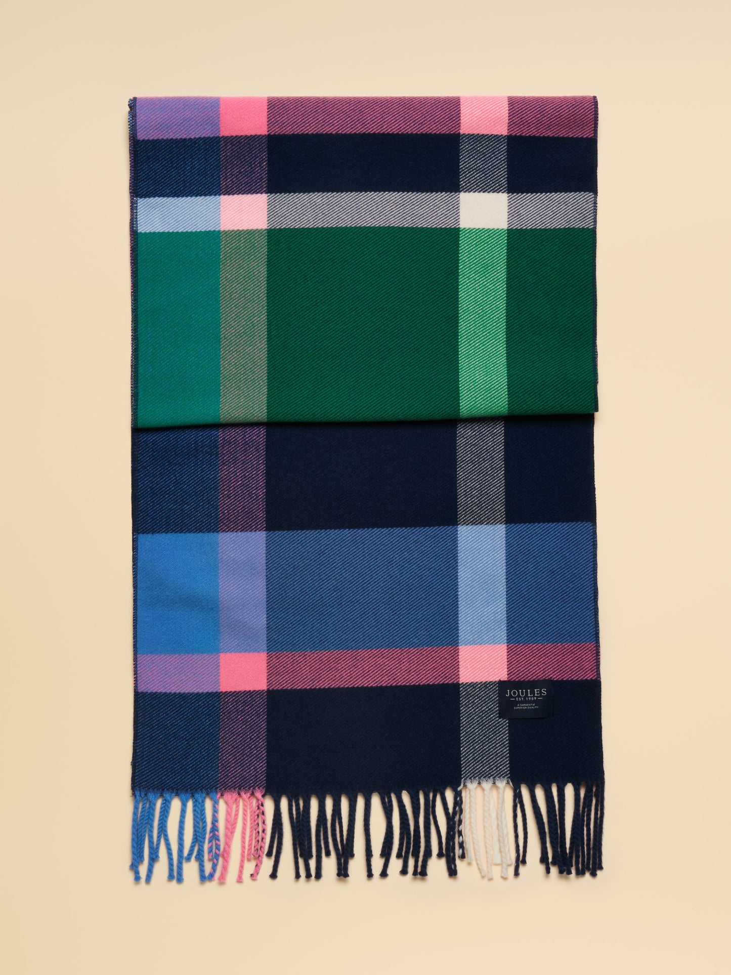 Langtree Navy & Pink Check Scarf