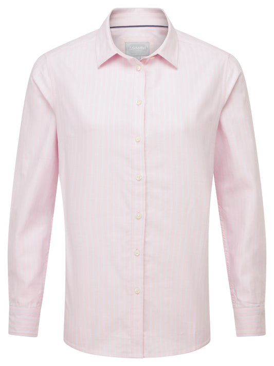 Cley Soft Oxford Shirt Pink/Blue Stripe