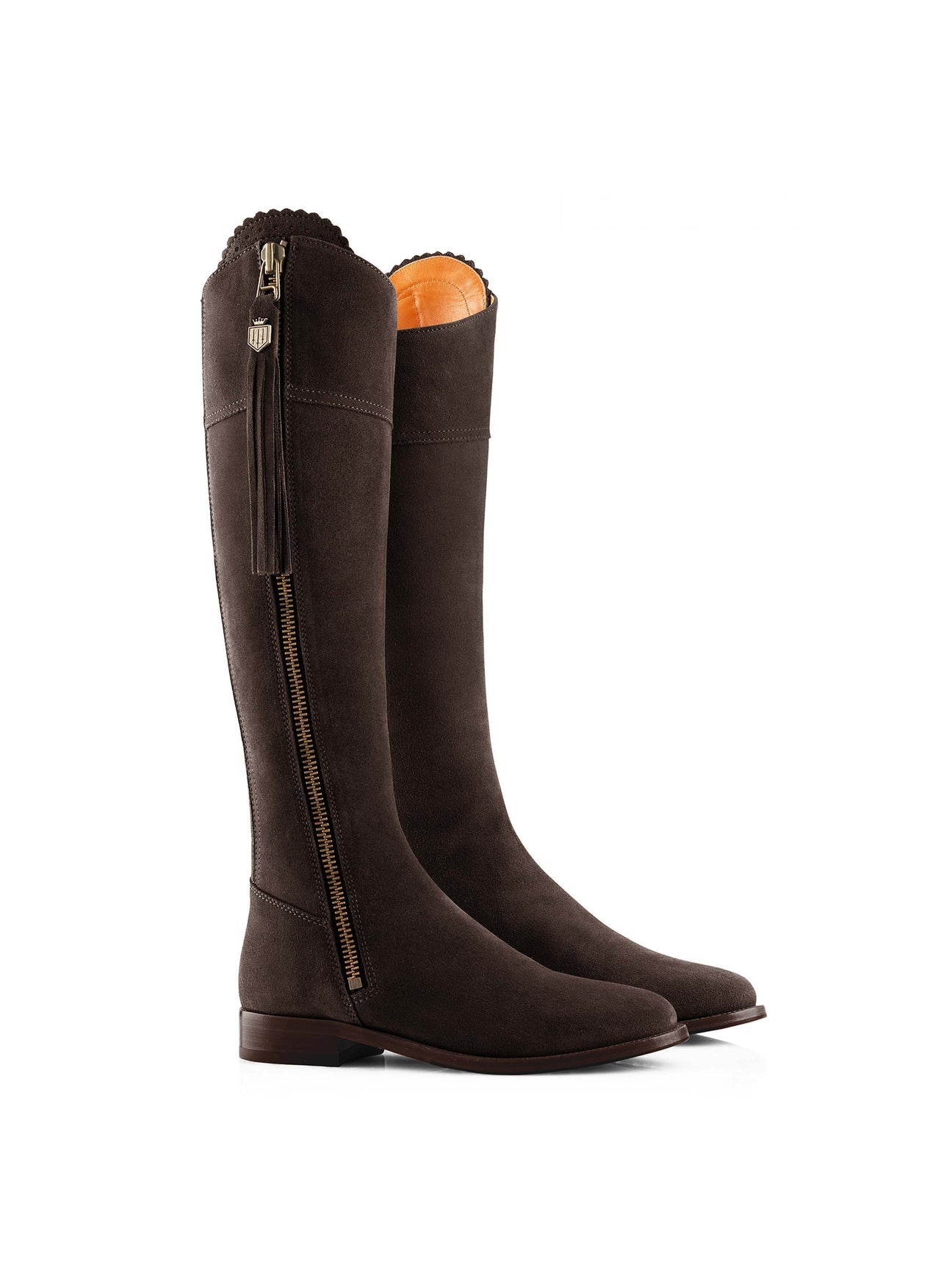 The Regina Women's Tall Boot - Chocolate Suede, Narrow Calf