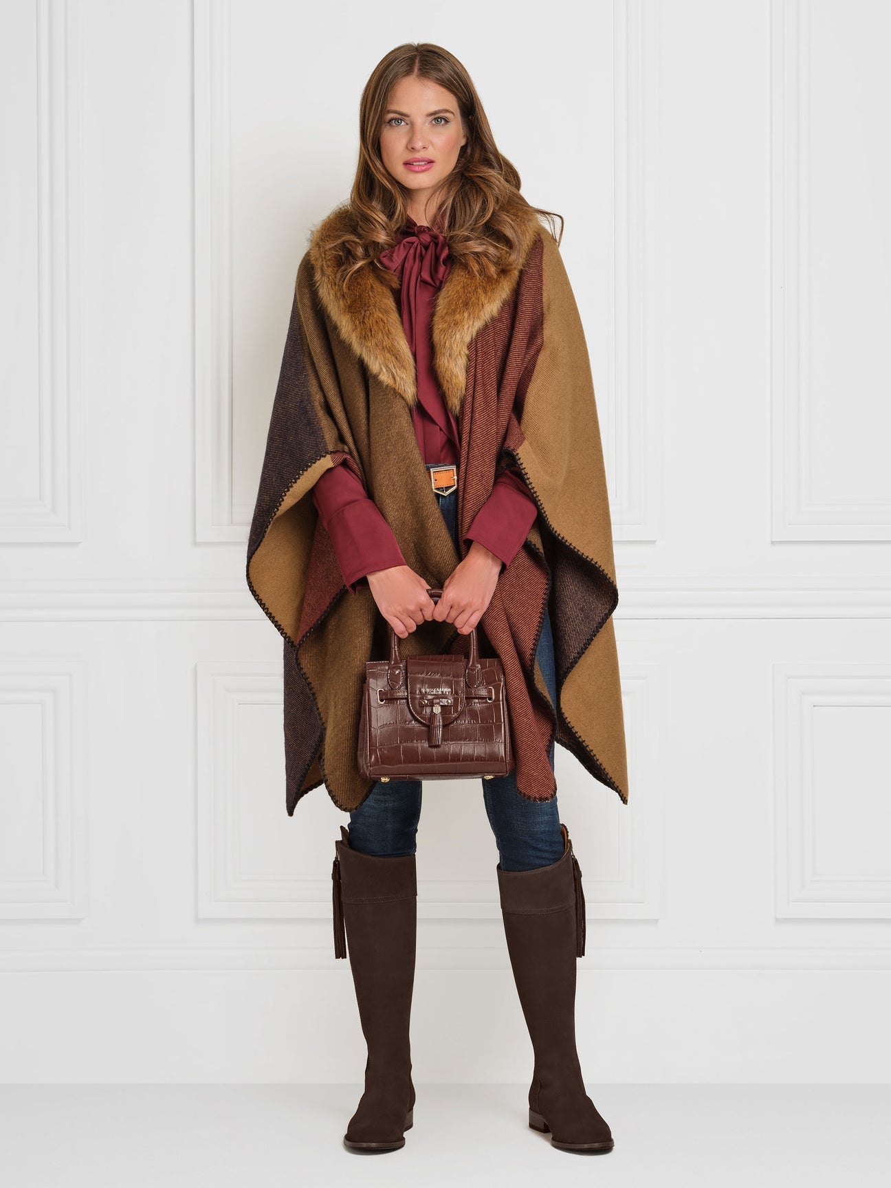 The Regina Women's Tall Boot - Chocolate Suede, Narrow Calf