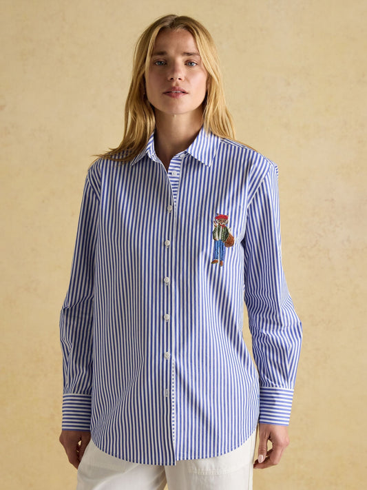Amilla Jonty Blue/White Boyfriend Fit Shirt
