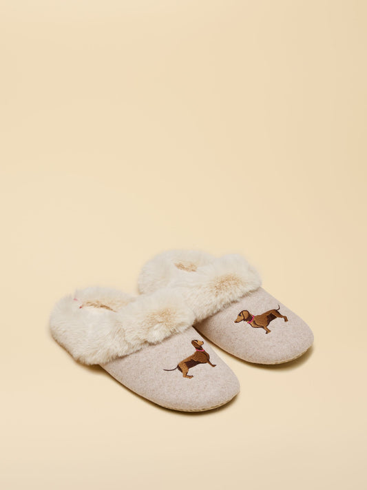 Slippet Luxe Oatmeal Artwork Slipper
