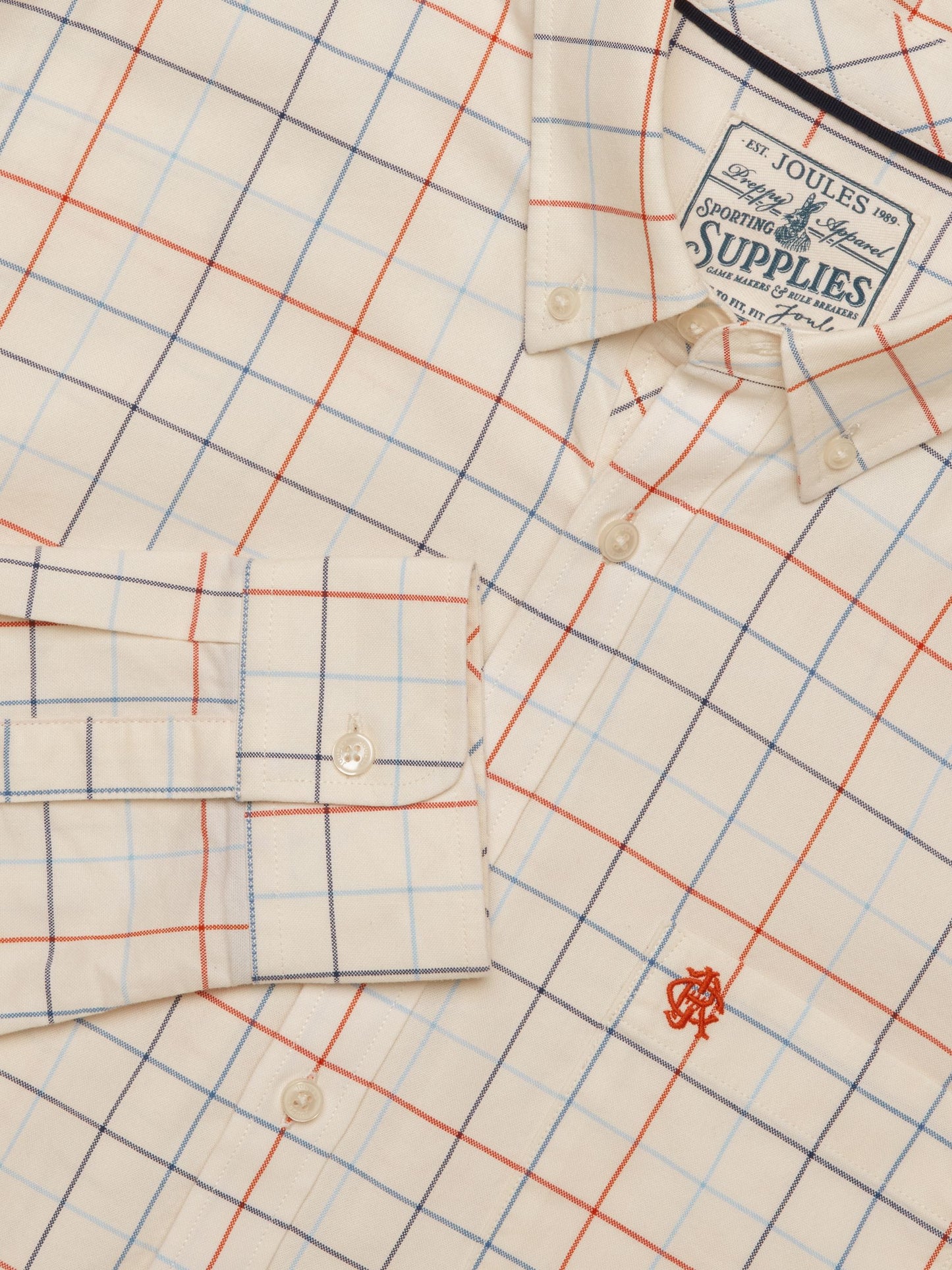 Oxford check shirt white multi